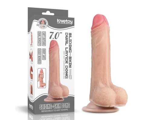 Фалоімітатор Sliding Skin Dual Layer Dong 17