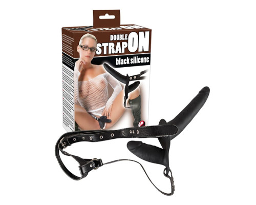 Страпон Double Strap-On Black 15