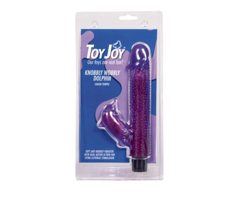 Мини-вибратор Knobbly Wobbly Dolphin Purple
