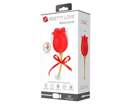 Вибратор-язычок Rose Lover Red 14
